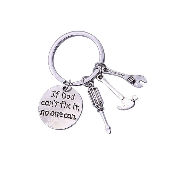 If Dad Can't Fix It No One Can DIY Tools Charm Keyring Birthday Christmas Gift